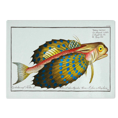 Glass Flying-Fish by M.E. Bloch Chopping Board
