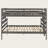 Wood Twin XL over Queen Convertible Bunk Bed with Ladder, Detachable Design, Solid Pine Frame, No Box Spring Required-2011470076