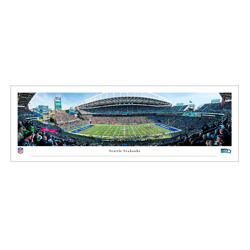 " Seattle Seahawks ", Unframed, No Mat, 15" H x 41.5" W x 0.88" D