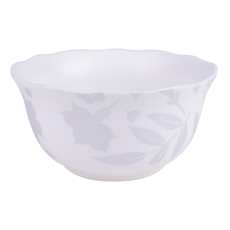 Elegant Floral White Porcelain 12-Piece Dinnerware Set