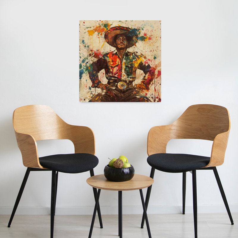 Art contemporain cheval El mexico II, H 24 po x l 24 po