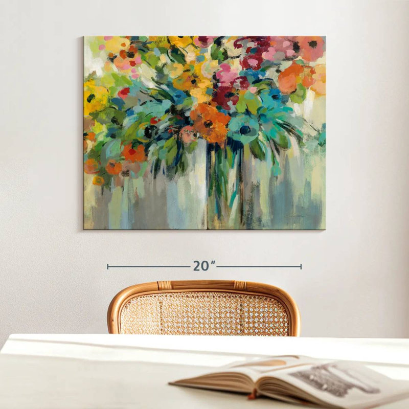" Cloud Of Flowers ", 20" H x 25" W x 1.25" D