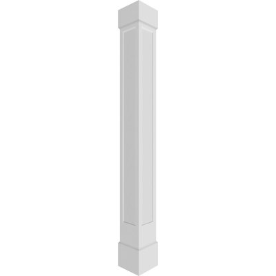 Ensemble de colonnes encastrées carrées classiques en PVC avec base standard standard Craftsman