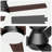 52" Flush Mount Ceiling Fan with Light Remote, Dual-Sided Blades, Quiet DC Motor, Black Low Profile Ceiling Fan for Bedrooms Living Room-915897457-915897471