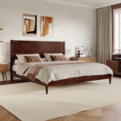 Aveline Wood Low Profile Platform Bed