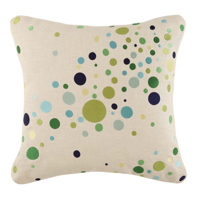 Embroidered Linen Throw Pillow