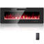Foyer électrique ultra-mince, radiateur encastré mural et encastré avec télécommande, 5100 BTU, modes flamme et cristal en 12 couleurs, minuterie, mode veille-1720387875