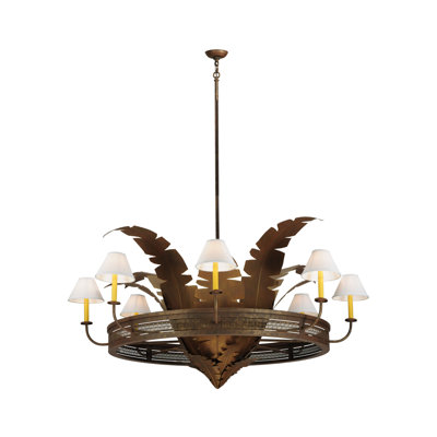 Lustre en banane et bambou de 6 po de 59 po Motta