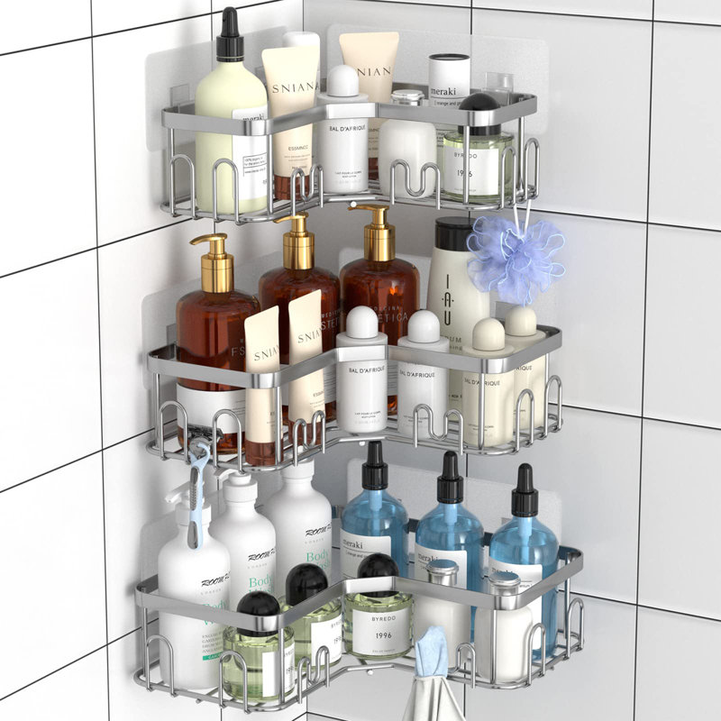 Metivier Stainless Steel Shower Caddy, Silver