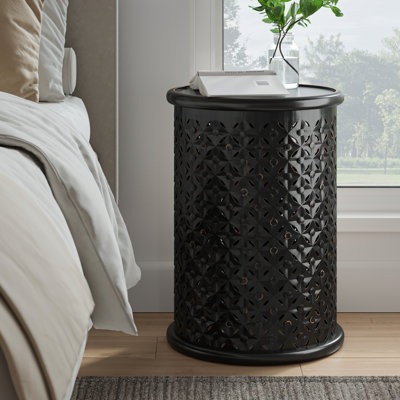 Forsberg Solid Wood Tray Top End Table