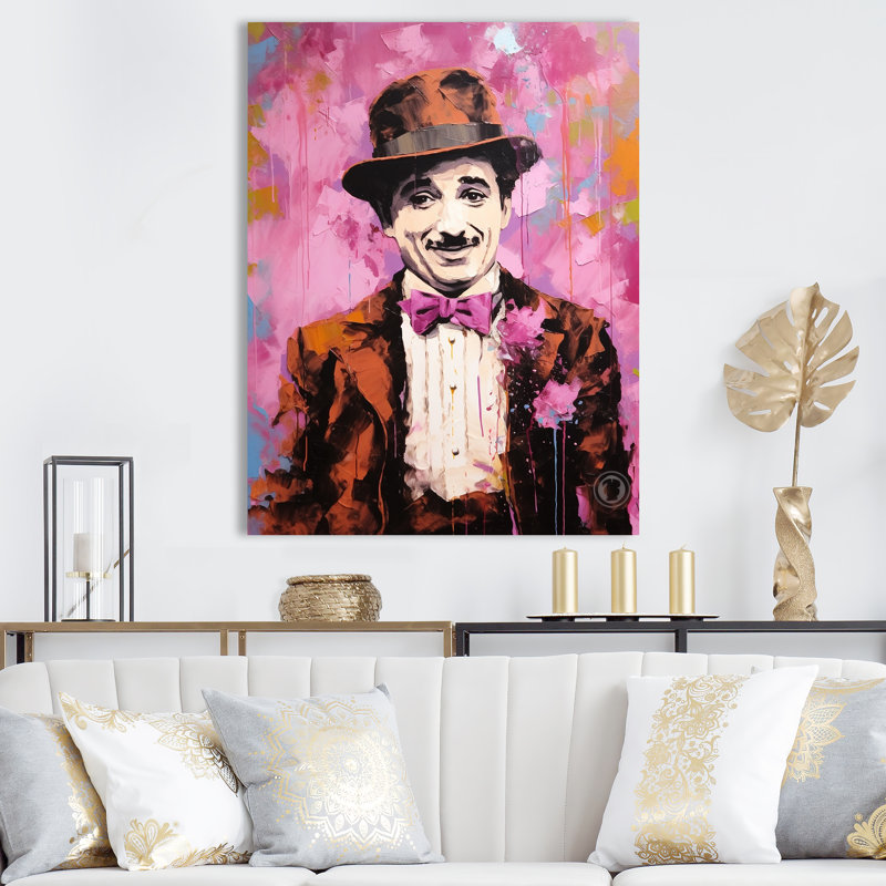 Décoration chocolat chocolat Chaplin II - Celebrity_105725, H 32 po x l 24 po x P 1 po, Toile tendue