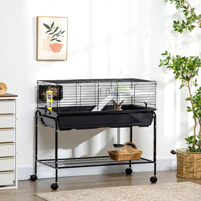 Cage à deux étages pour animaux Pawhut