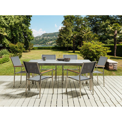 Chenea 6 - Person Patio Dining Set with Rectangular Table