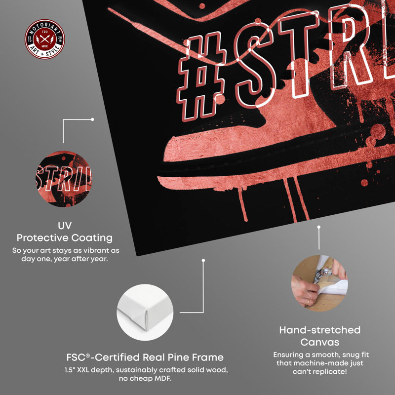 Red Strive Sneaker Canvas Art Print, 24" x 36"