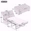 Canapé-lit pliant, repose-pieds de 49,6 po avec canapé-lit pliant, canapé-lit convertible avec matelas à mémoire de forme et conception capitonnée pour le salon-1387416680