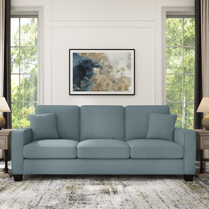 Alitza Upholstered Sofa, 35.74" H x 85" W x 33.46" D, Charcoal Gray