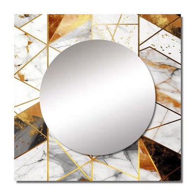 Jahleal - Miroir géométrique mural moderne pour salle de bain