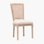 French Style Solid Wood Frame Fabric Square Back Dining Chair,set Of 2-812868025