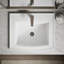 Lavabo de salle de bain rectangulaire encastré en porcelaine vitreuse avec trop-plein Archer®-19195599-10940425