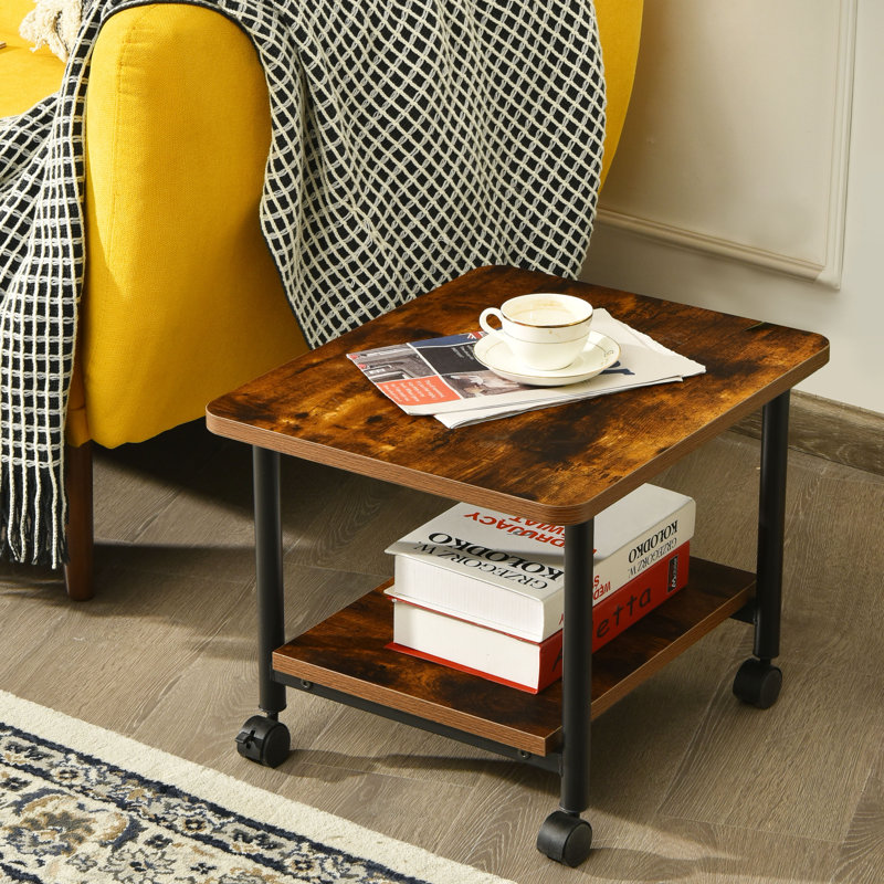 Frankie-Ray 36cm H x 49cm W Printer Stand with Wheels, Antique