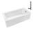 Streamline 66 in. x 32 in. Acrylic Right-Hand Drain Alcove Bathtub in Glossy White With External Drain-101700169