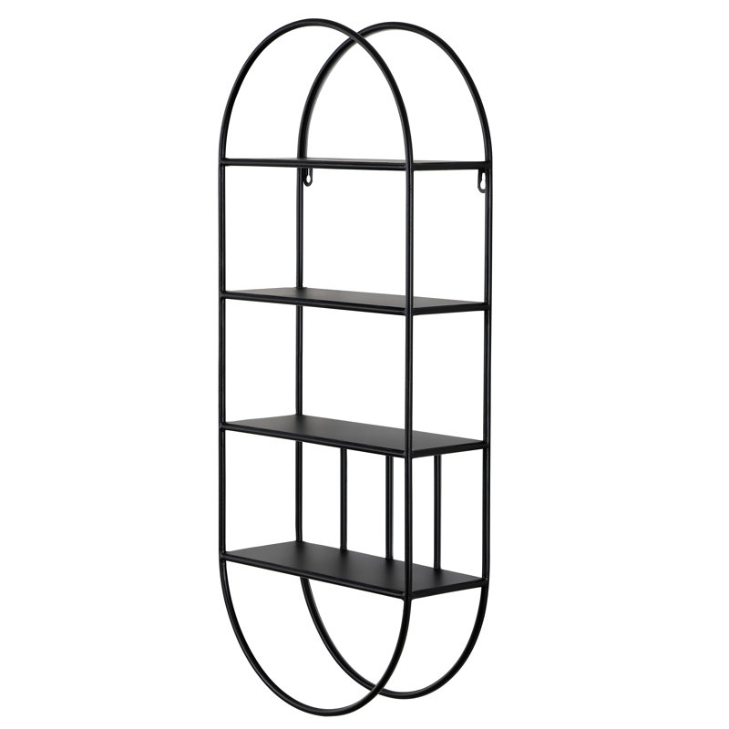 4 Piece Oval Metal Accent Shelf