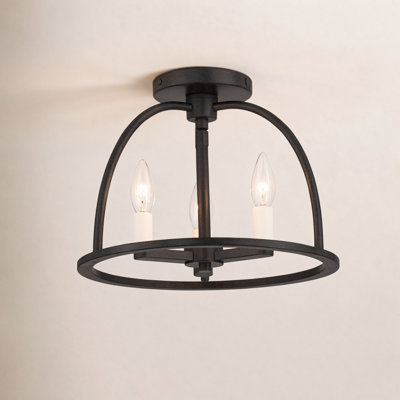 3-Light Semi Flush Mount