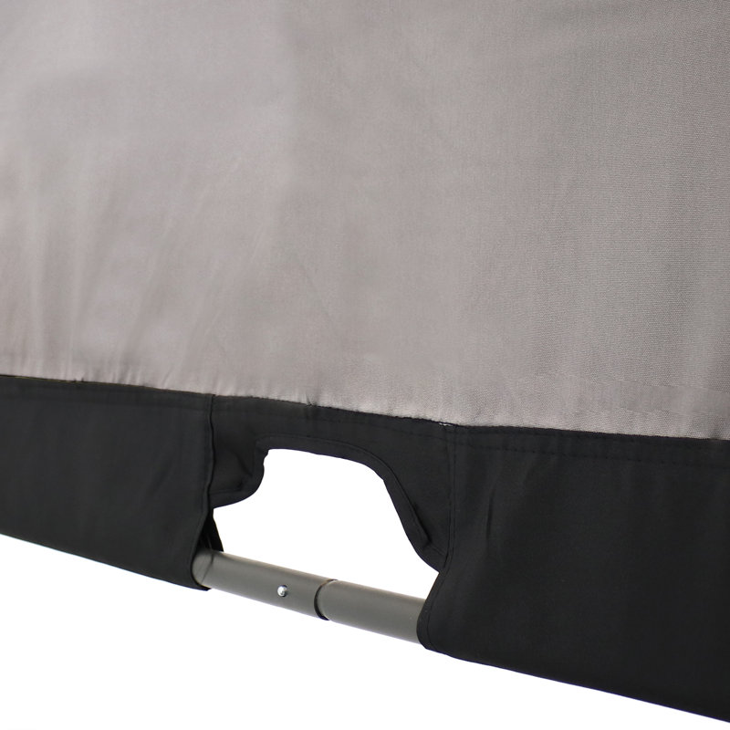 12 pi. L 9 pi. D Pergola en acier avec auvent, Gris