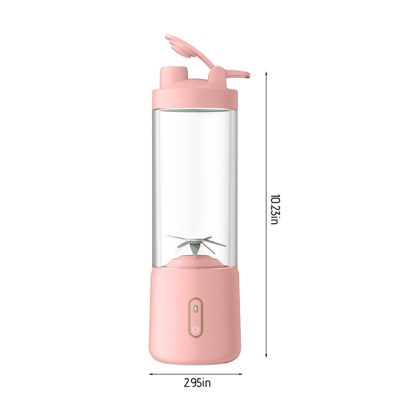 Mélangeurs portatifs, pour shakes et presse-fruits USB rechargeables avec 6 pales, mélangeurs à main pour les voyages sportifs et à l'extérieur