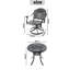 L'ensemble de salle à manger en fonte d'aluminium toutes saisons comprend 2 chaises pivotantes et une table ronde avec cadre-111835645