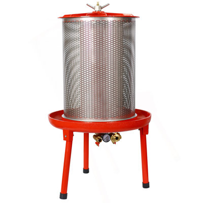 Presse-vin hydraulique à pomme pour fruits 10,7 gallons / 40 L - Acier inoxydable pour la fabrication du cidre de vin