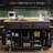 Large Kitchen Island With Rubber Wood Drop Leaf - Embossed Texture Rolling Kitchen Cart On 5 Wheels With Ample Storage-748703030