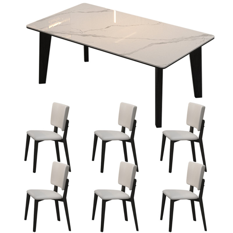 Ensemble de table de salle à manger Modern, H 29,52 po x L 70,86 po x l 35,43 po