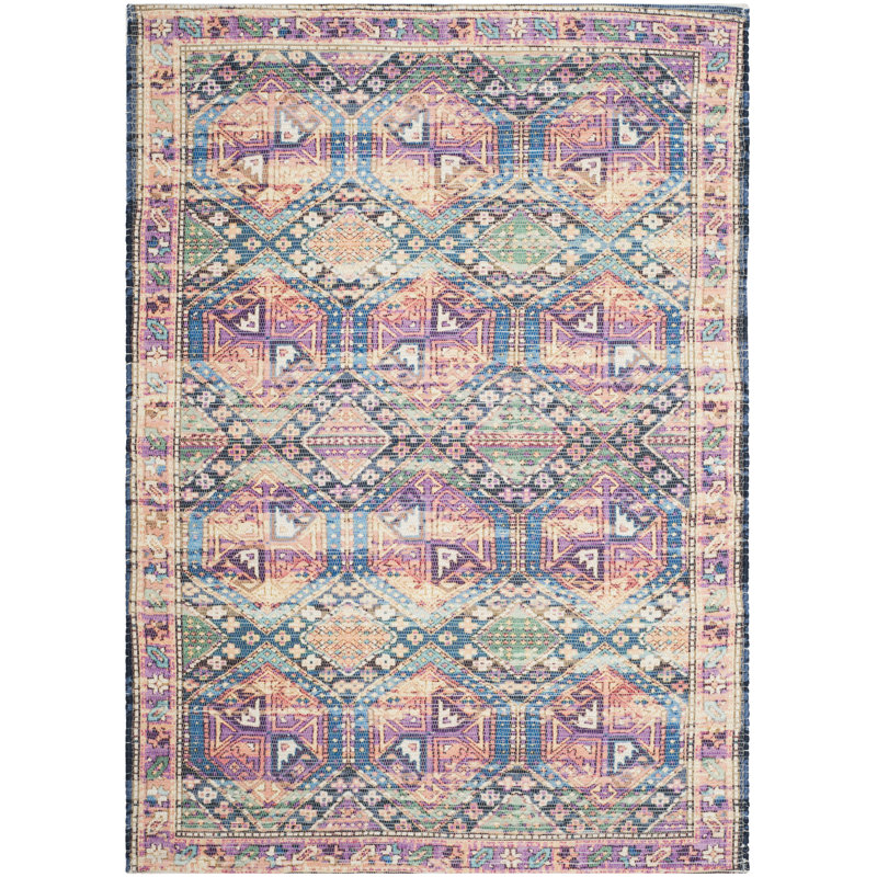 Joppatowne Hand Loomed Performance Geometric Rug, Rectangle 5' x 8'