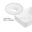 Lavabo de salle de bain vasque rectangulaire en céramique blanche 19 po x 14 po ANDVIN