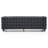 Faux Leather Square Arms Sofa-1820623976