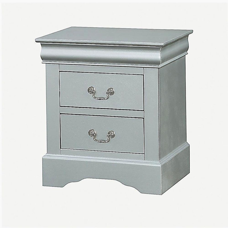 Table de chevet Louis Philippe, Gris argenté