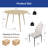 Round Dining Table Set, Mid Century Modern Small Round Dining Table Set, Saving Space (1table + 4 Chairs)-1505792488