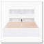 Lit plateforme avec rangement et tablettes coulissantes, lit gigogne simple et 2 tiroirs-144263151