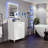 Alberthe 32"W x 18"D White Vanity with Porcelain Vanity Top