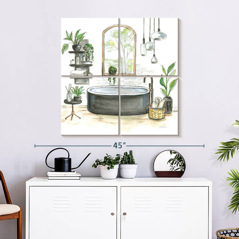 Kerrick Black Bathtub I, 32" H x 32" W