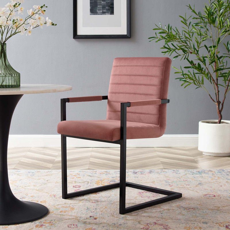 Savoy Performance Velvet Dining Chairs, Dusty Rose