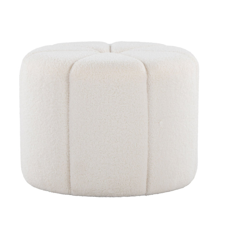Ottoman In White Fabric