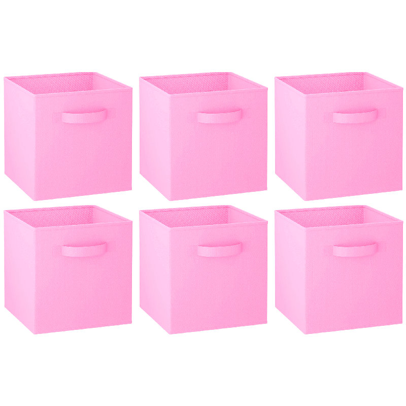 Ensemble de bacs en tissu, Rose