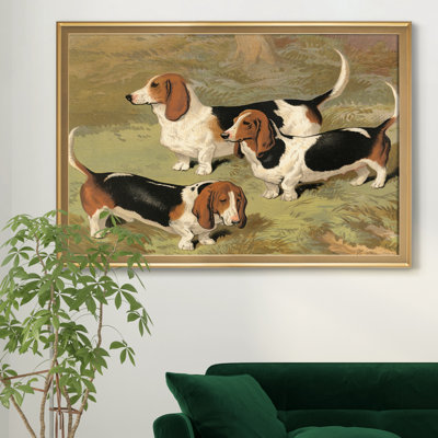 " Basset Hounds " Painting Print