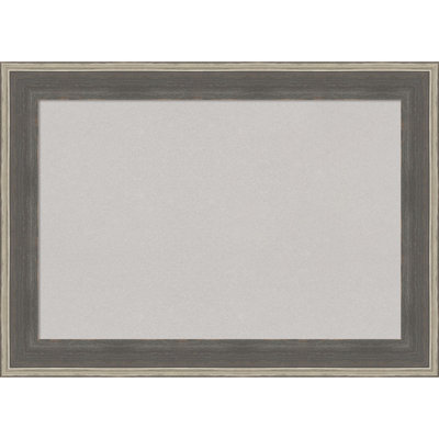 Cottage Grey Silver Wood Framed Corkboard, Grey Cork Bulletin Board, Organization Board, Pin Board