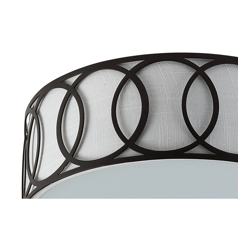 Hershberger Metal LED Flush Mount, Oil Rubbed Bronze, 5" H x 12.25" W x 12.25" D