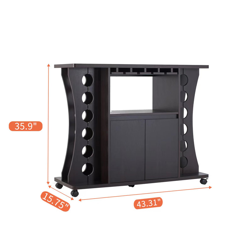 Milan 43.31" Width Buffet with Casters