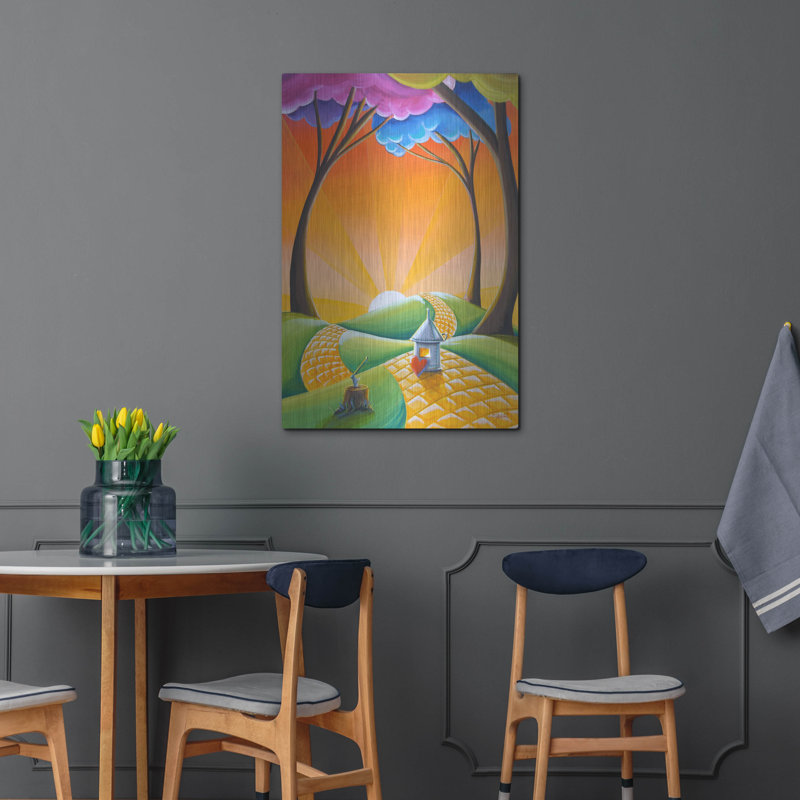 «Harriet Bee« There No Place Like Home »par Cindy Thornton, art mural en métal, H 36 po x l 24 po