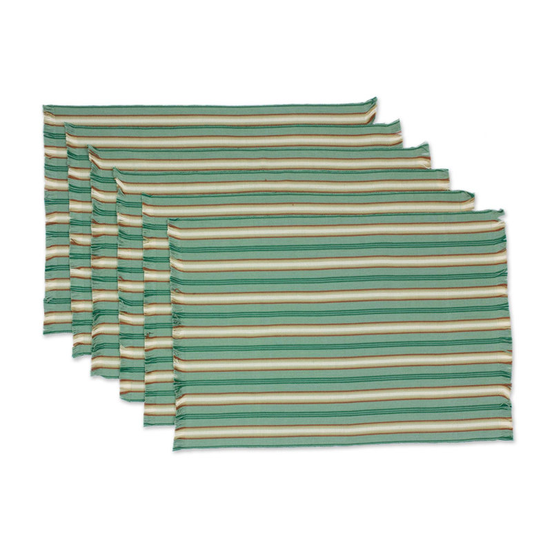 Napperons en coton céladon de Bayou Breeze (ensemble de 6)